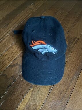 47 Brand Black Cap with Orange & Light Blue Team Logo